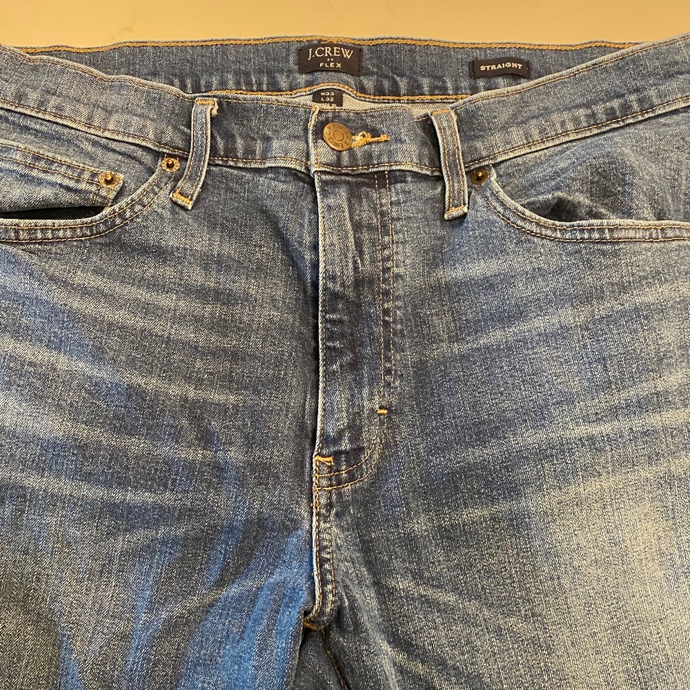 Mens J.Crew straight fit flex jeans